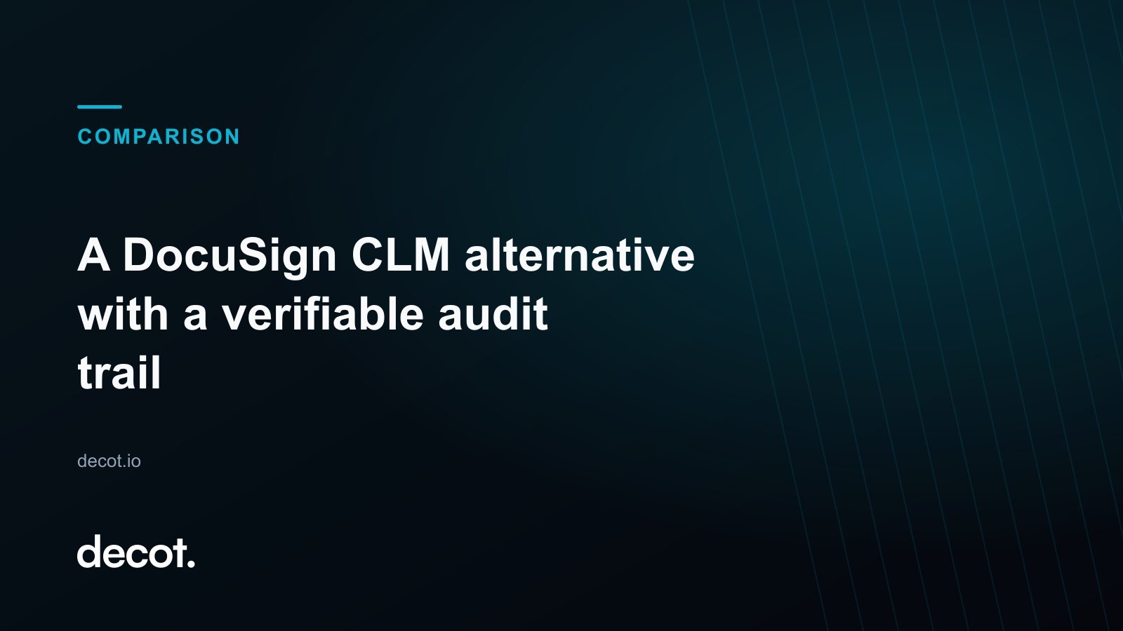 A DocuSign CLM alternative with a verifiable audit trail